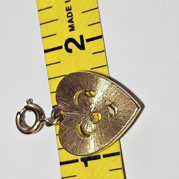**Final Sale** Vintage Monet Sweet 16 HEART Gold Tone Charm Pendant Birthday - Picture 4 of 10